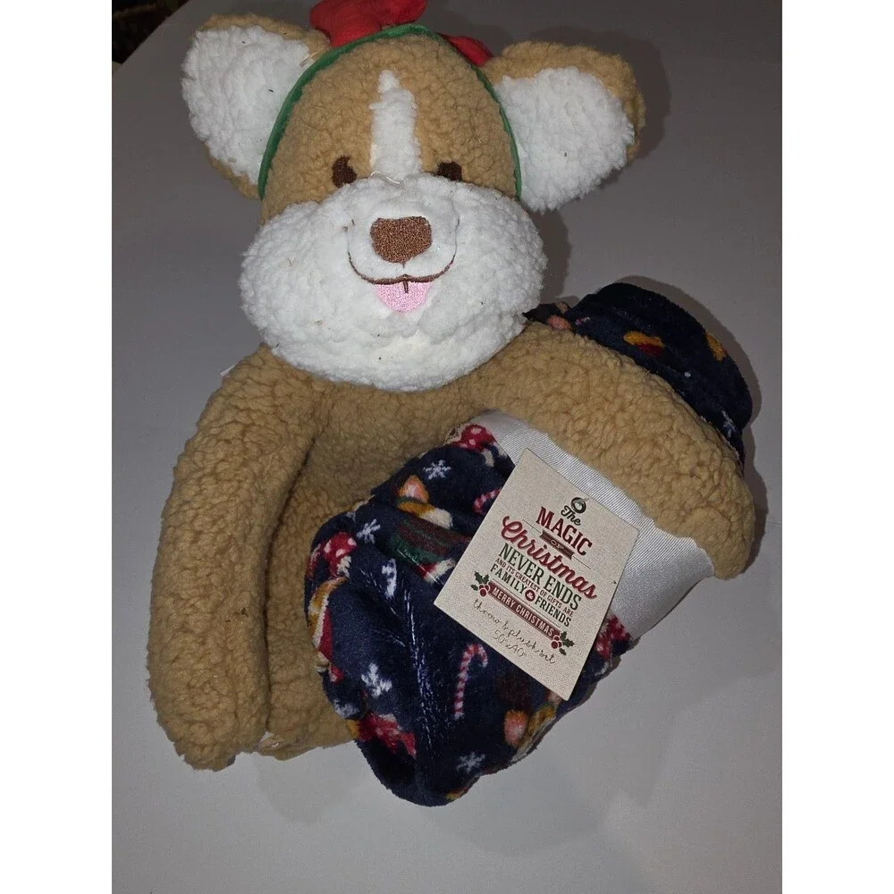 The Magic Of Christmas Bear And Throw Blanket